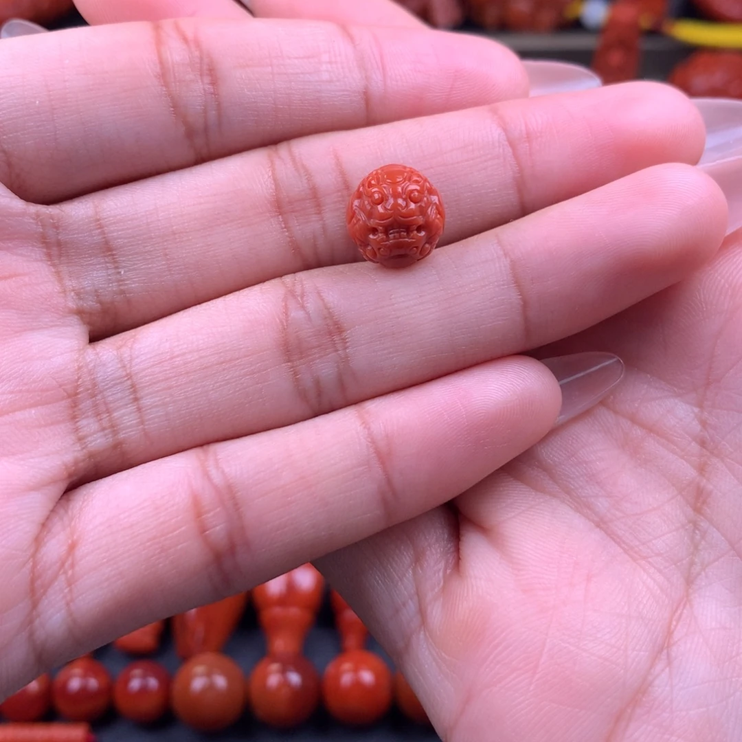 南红玛瑙未镶嵌貔貅圆珠10+