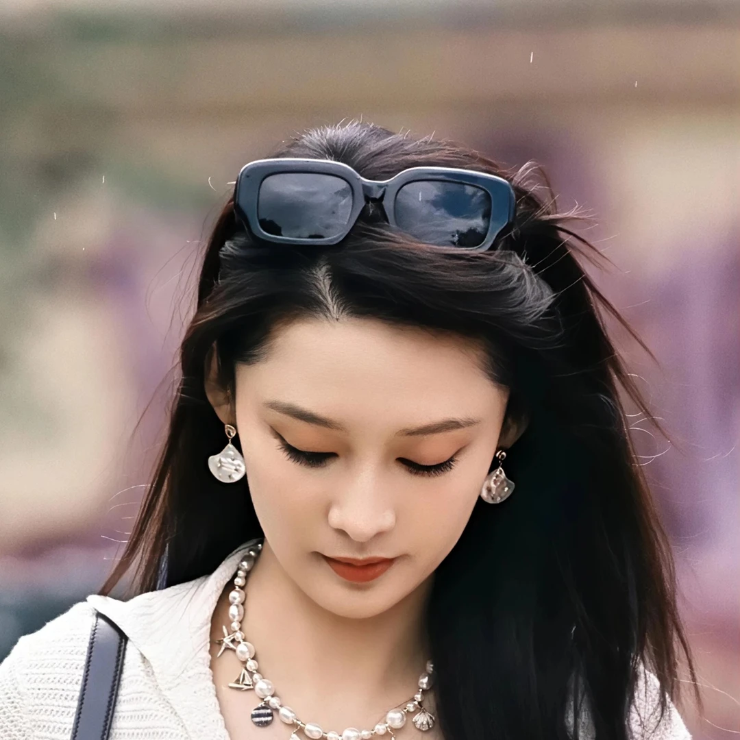 花少7李沁同款墨镜欧美风个性方框防紫外线太阳镜出行街拍百搭女