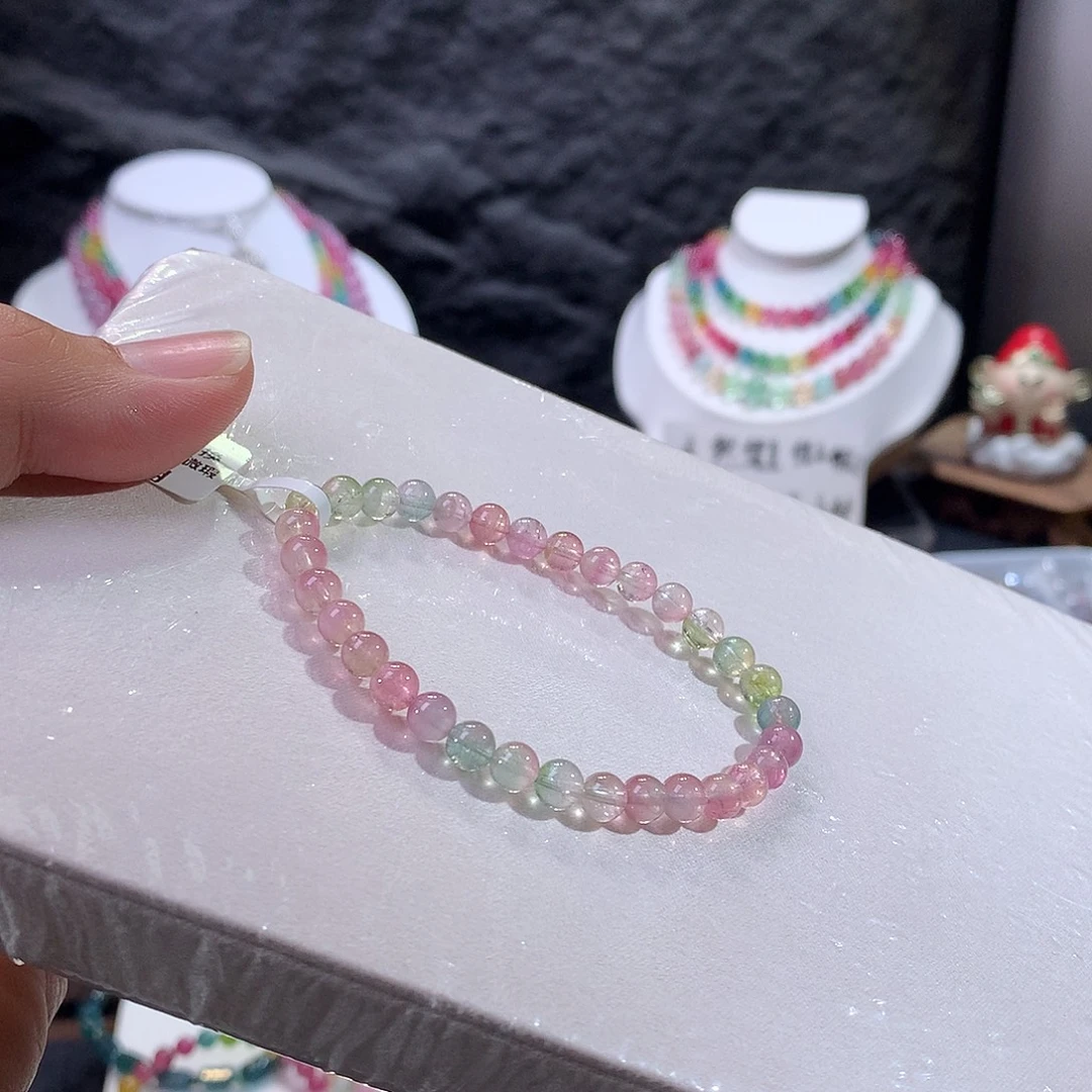 定制碧玺未镶嵌素圈福利透体人鱼瓜 不退换款