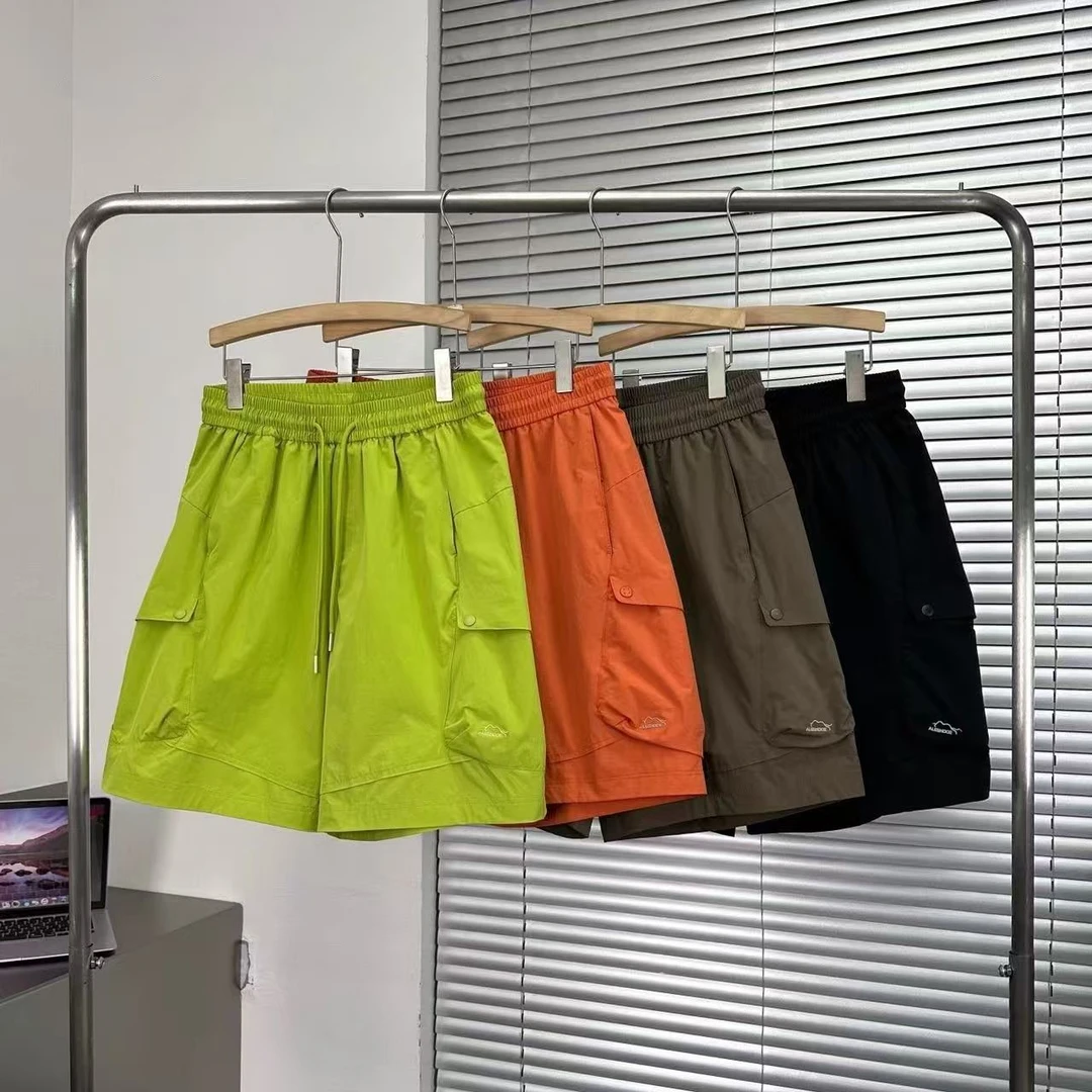 男工装短裤潮流百搭直筒宽松五分裤夏季潮牌松紧腰中裤外穿五分裤