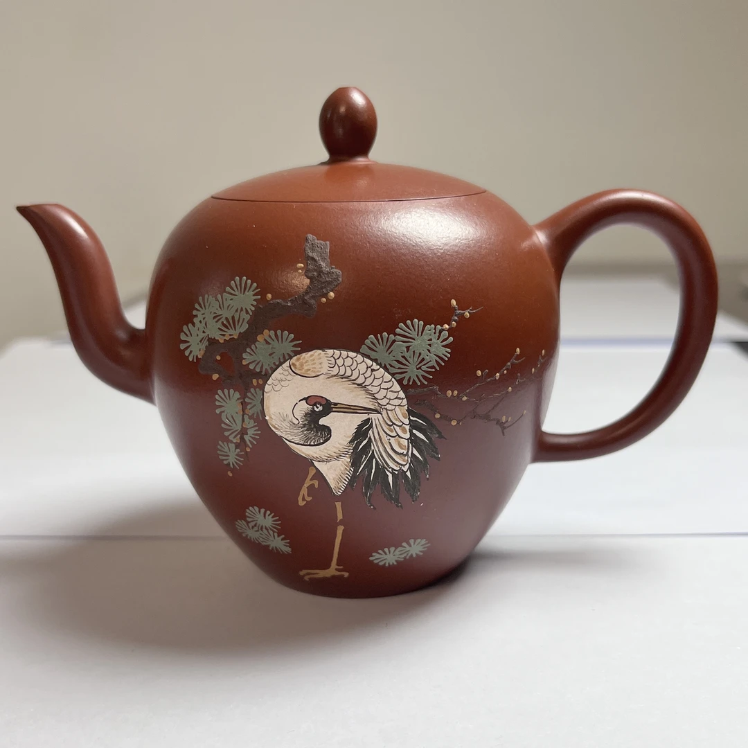 【精品紫砂】-lot023-美人肩-龙山朱泥-王兰芳-230cc