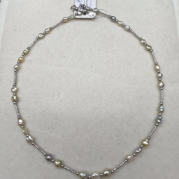 项链未镶嵌海水珍珠keshi设计款