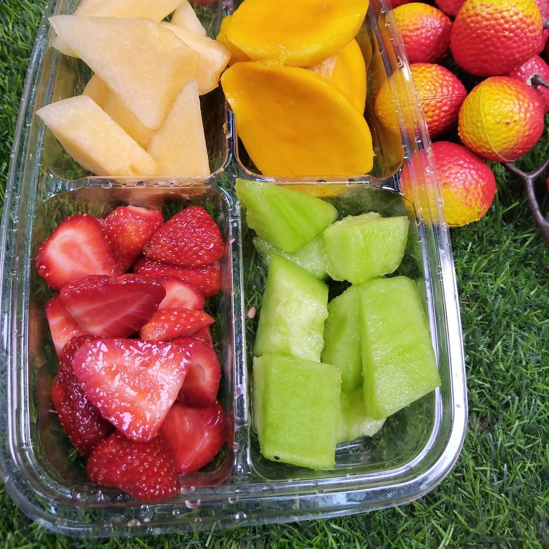 果切鲜果切【多果拼超划算】草莓+芒果+哈密瓜+甜瓜.600g