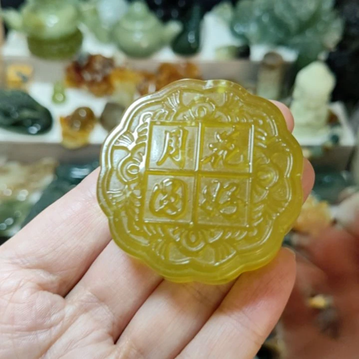 岫玉未镶嵌月饼款式