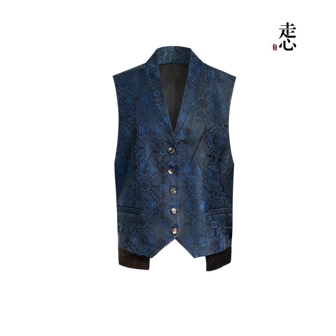 【香云走心】黛蓝八达晕 马甲25Z25116869