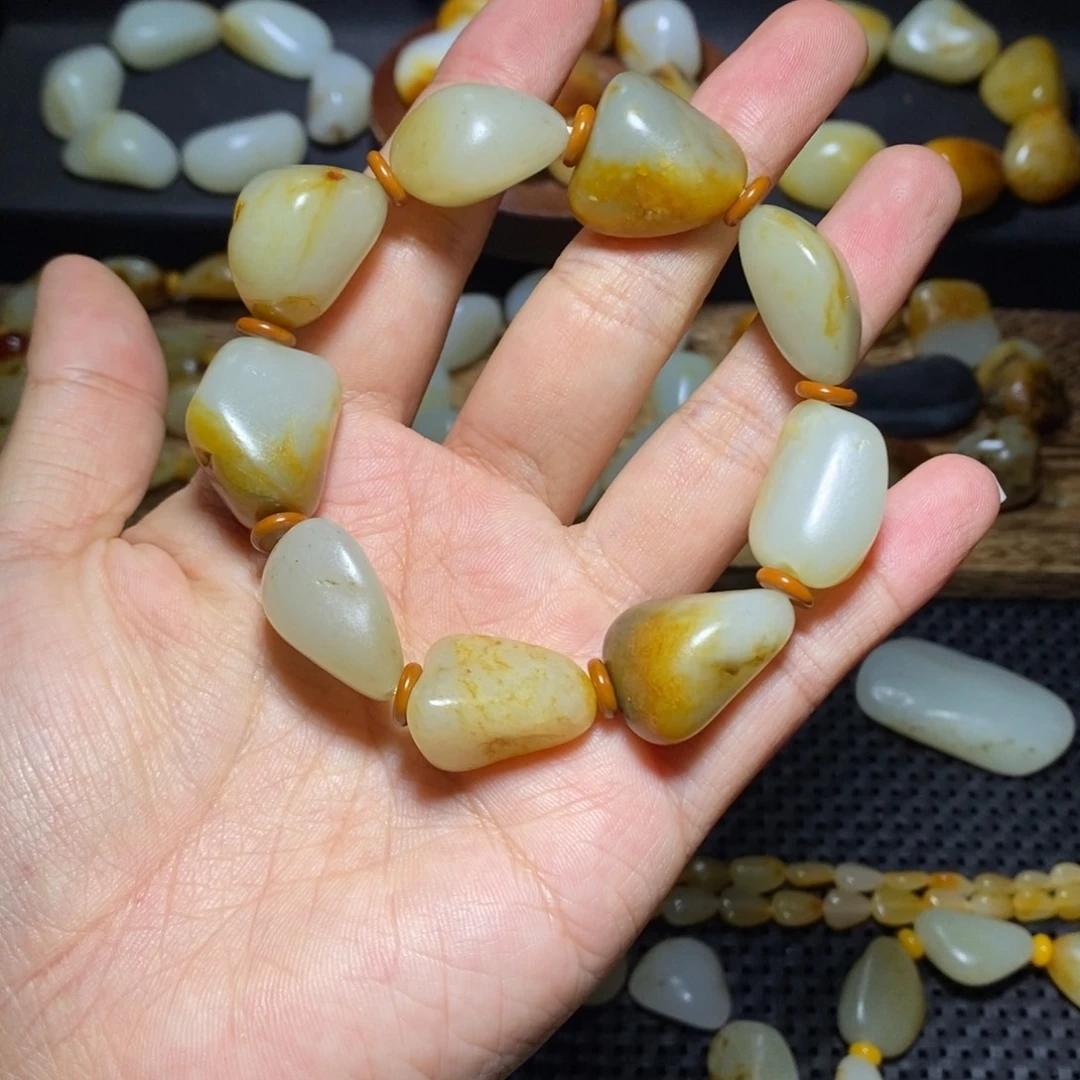 和田玉未镶嵌手链