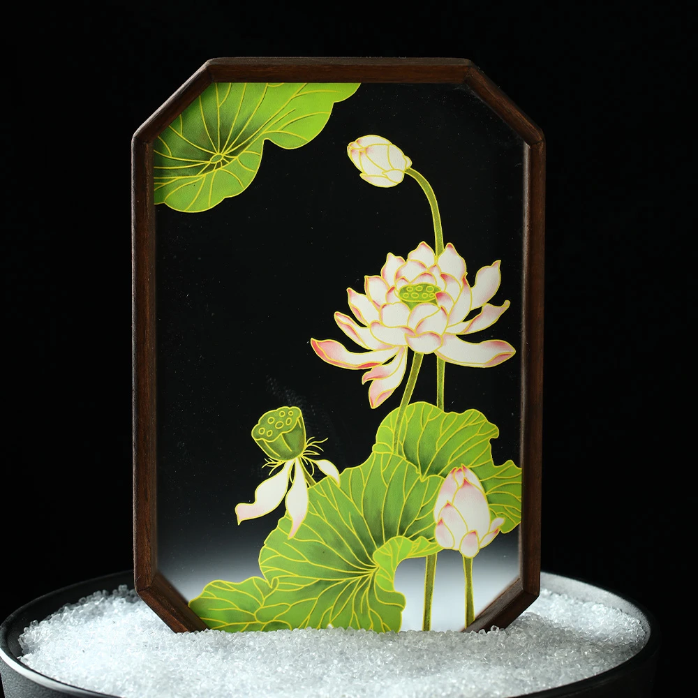 框架荷花 框架太阳 框架仙鹤 相框+仿真花