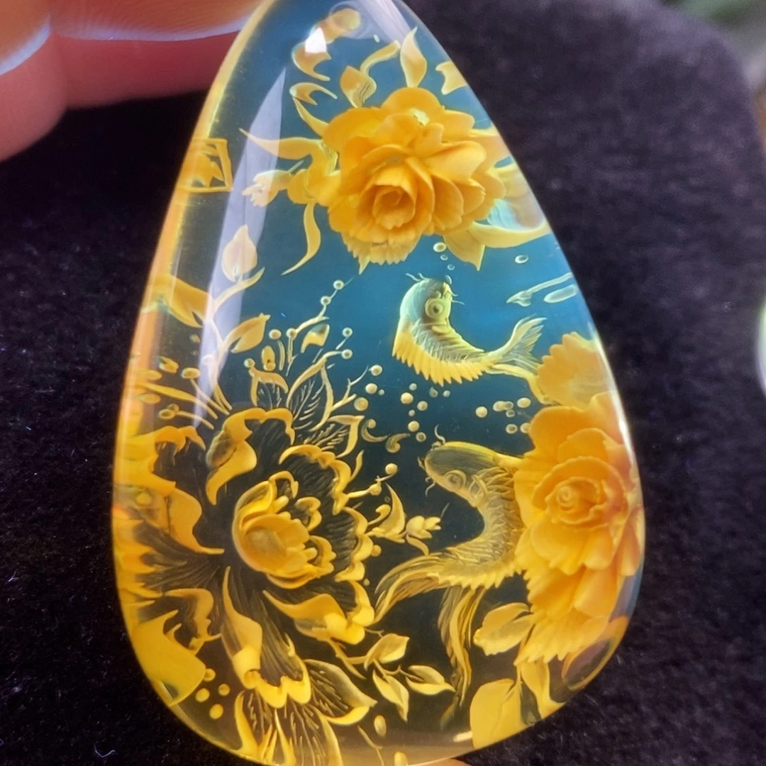 金珀未镶嵌吊坠(不含链)