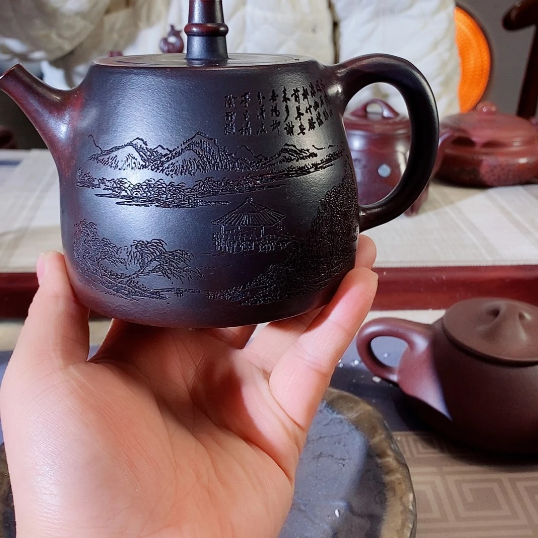 紫砂茶壶宜兴紫砂壶疯狂打游戏