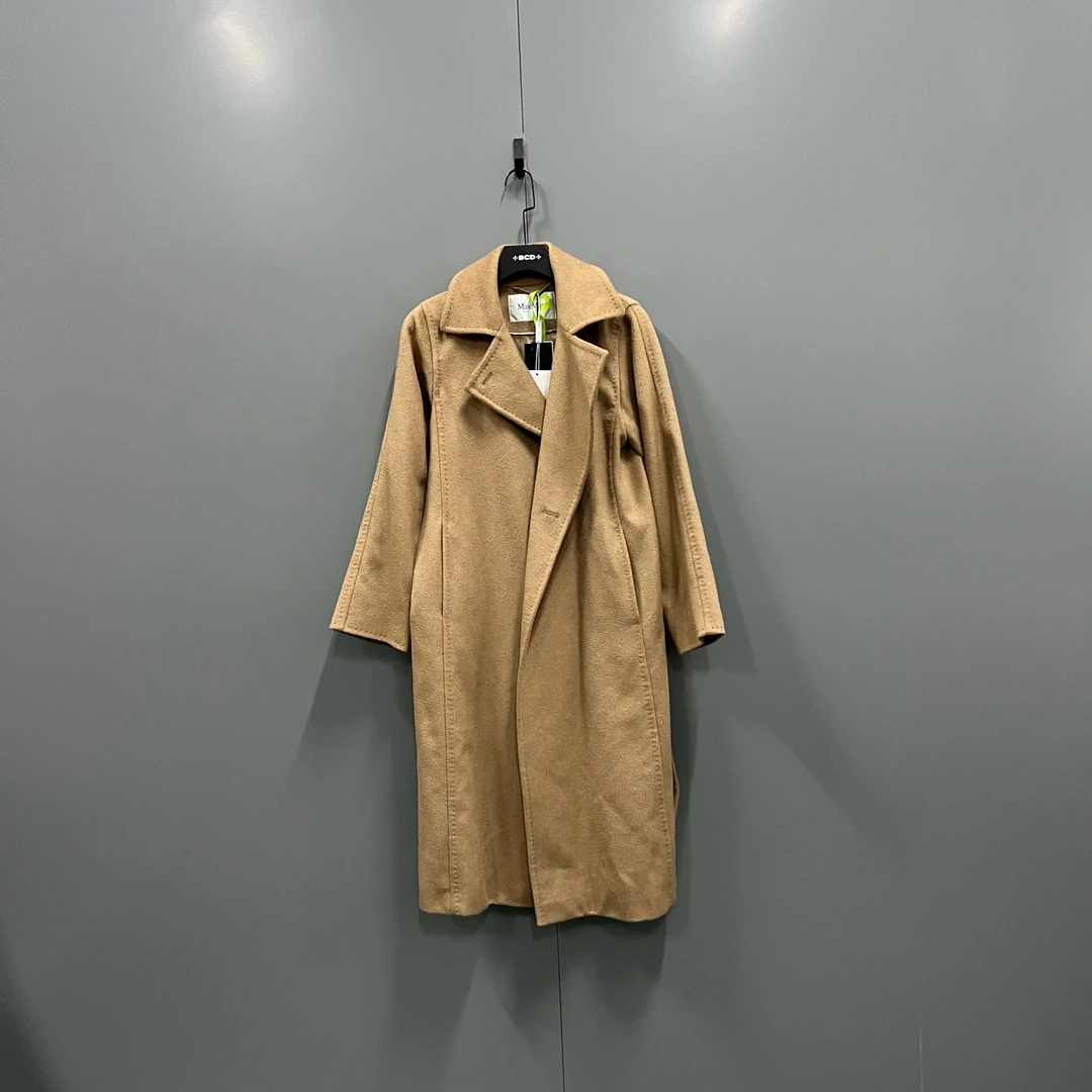 未使用 MaxMara tt1 Manuela 卡其色长款大衣 38码/609546
