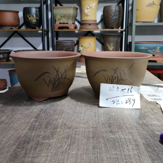 紫砂花盆花盆清仓大处理