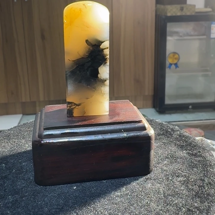 昌化石昌化水墨冻印章