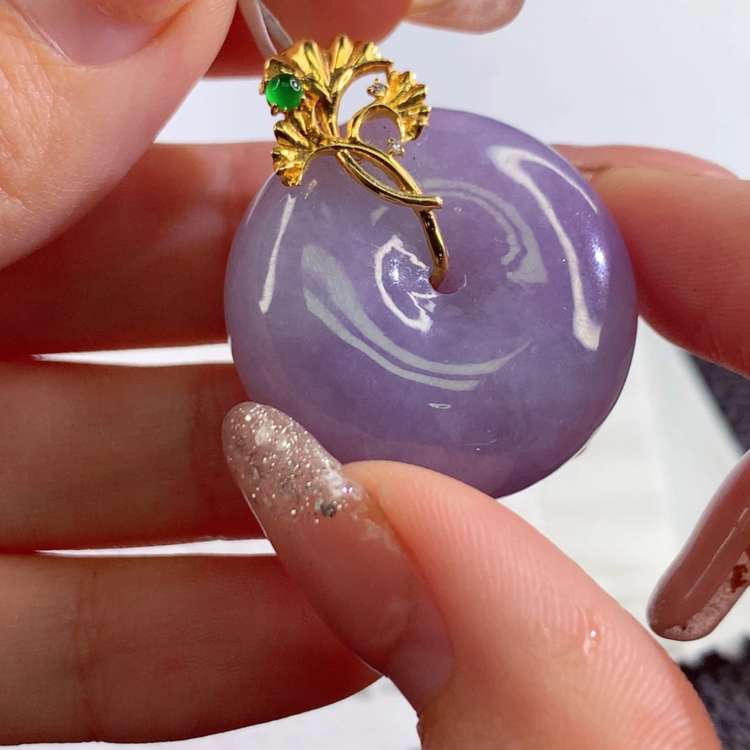 定制翡翠18K金镶嵌翡翠