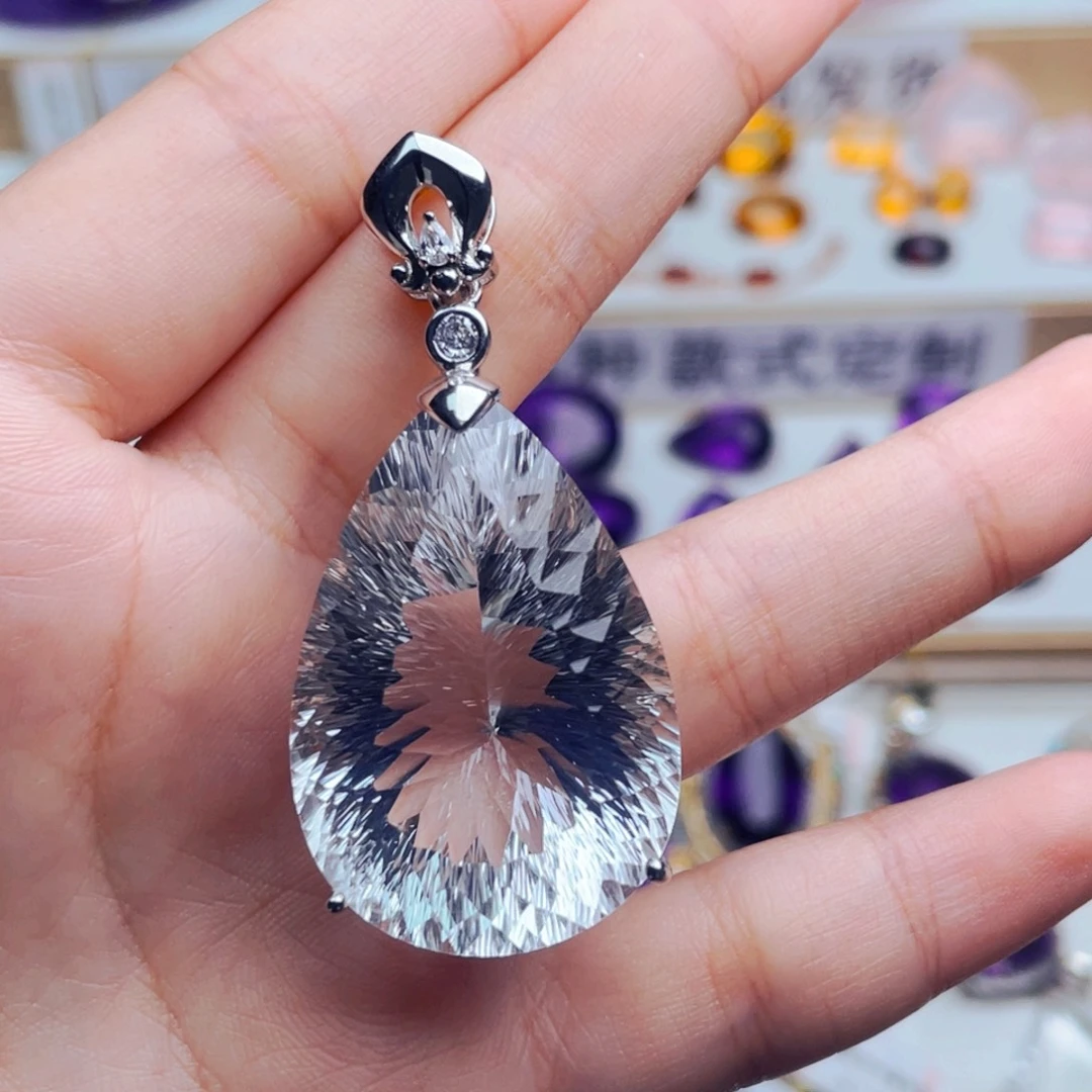 水晶银S925镶嵌珠宝半成品天然保真