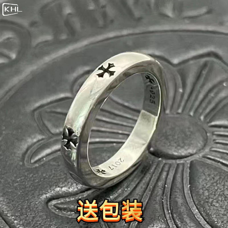 十字架戒指男士复古做旧中古不掉色小众高级感朋克嘻哈