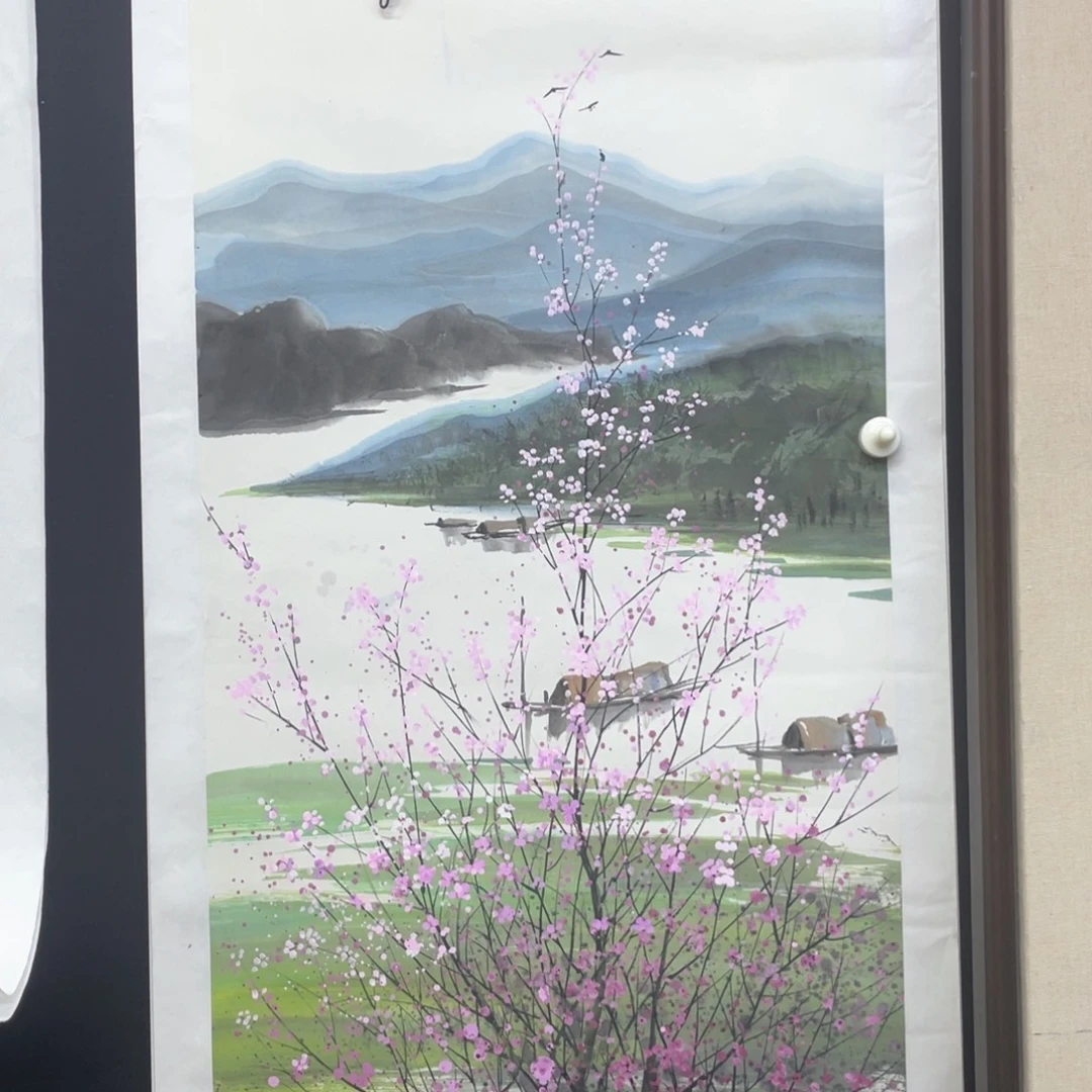 国画手绘国画，精品山水，春