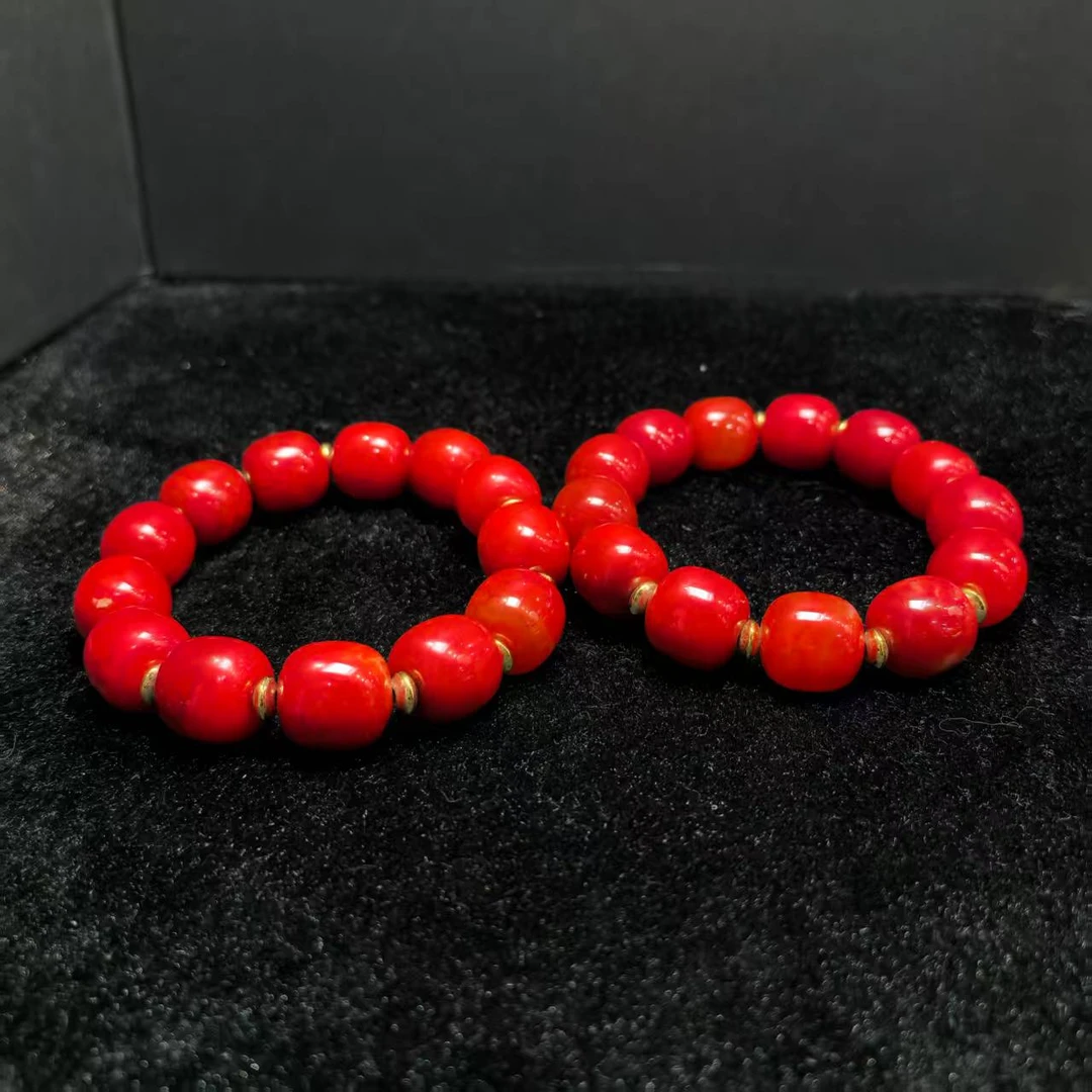 S7028【百百福珠宝】赤血金龙龙血玛瑙红手串-多样性发货只发一件