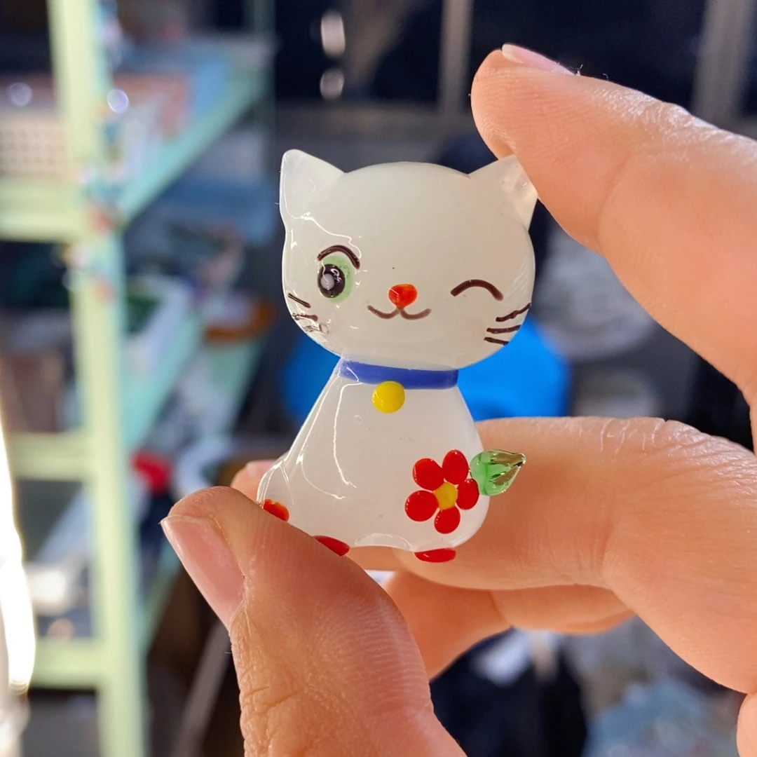 琉璃手工艺品猫咪