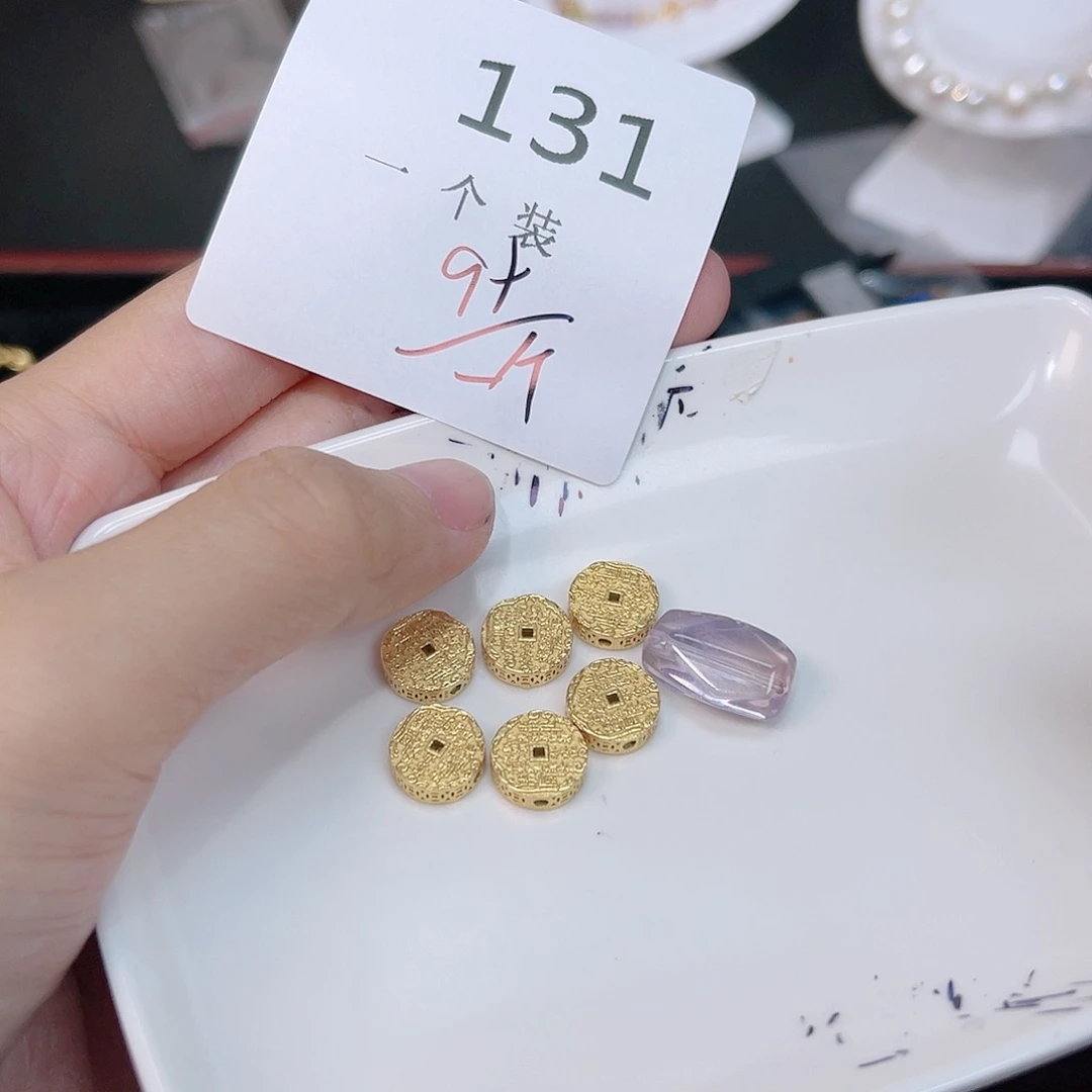 紫晶珠宝半成品银S925镀金镶嵌131