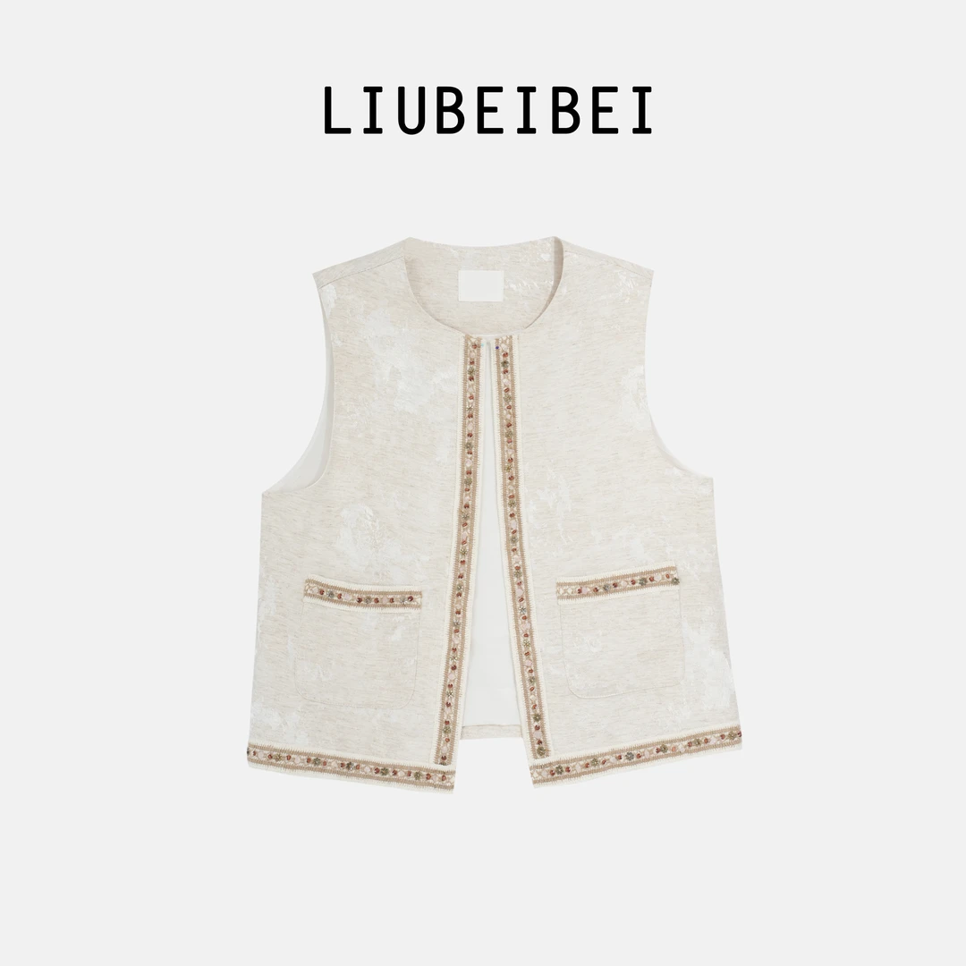 LIUBIEBEI【云岫织烟】2025新中式国风马甲外套女8732