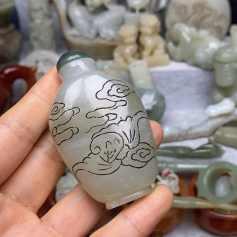 颐***生和田玉未镶嵌把件