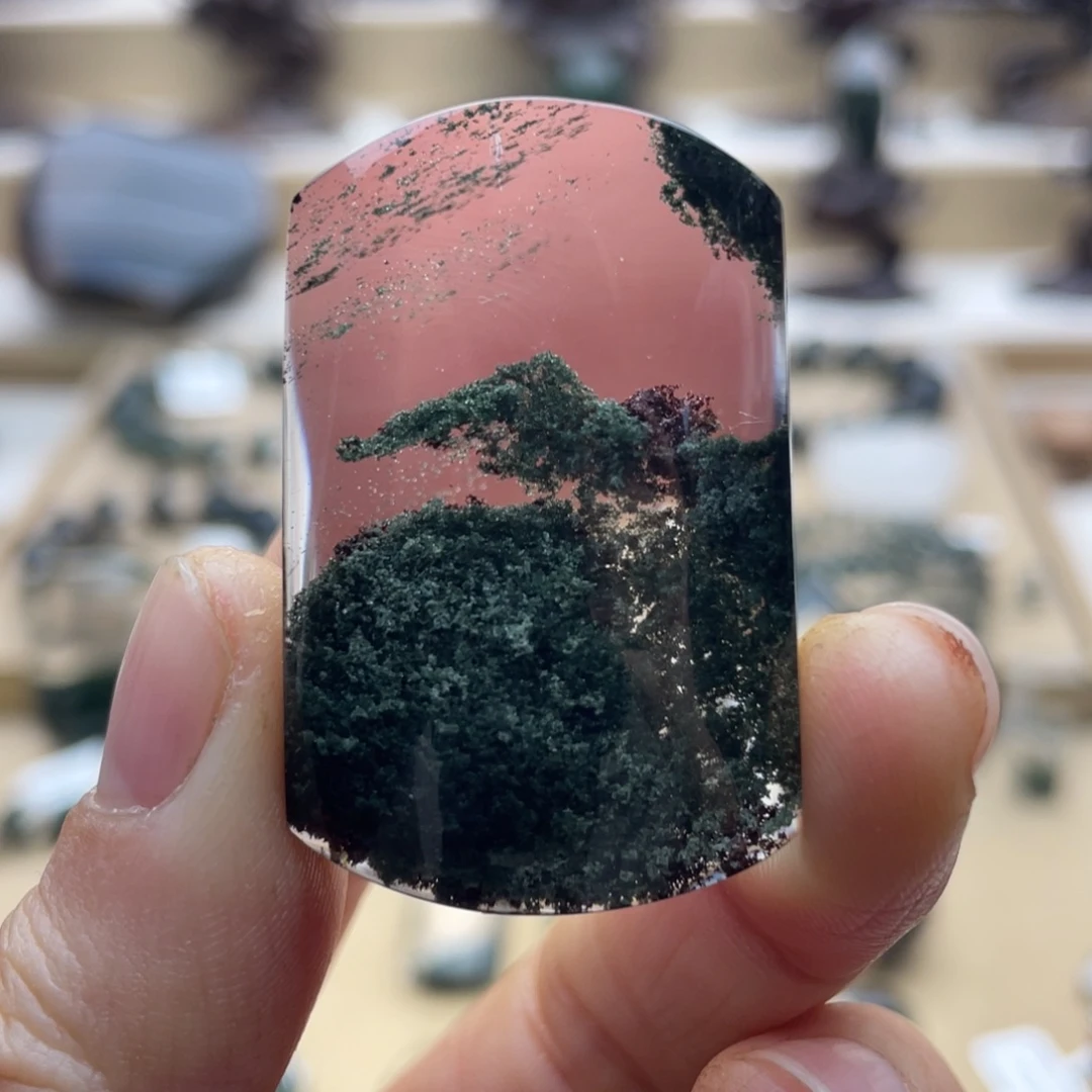 颈饰未镶嵌水晶绿幽灵无事牌