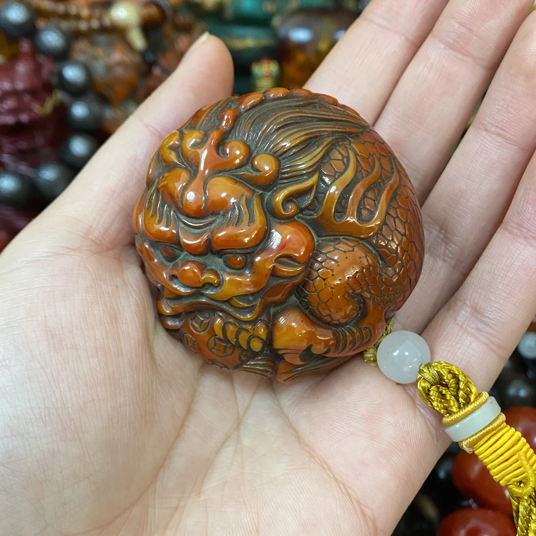 【主播推荐】老藏料手把貔貅圆雕件