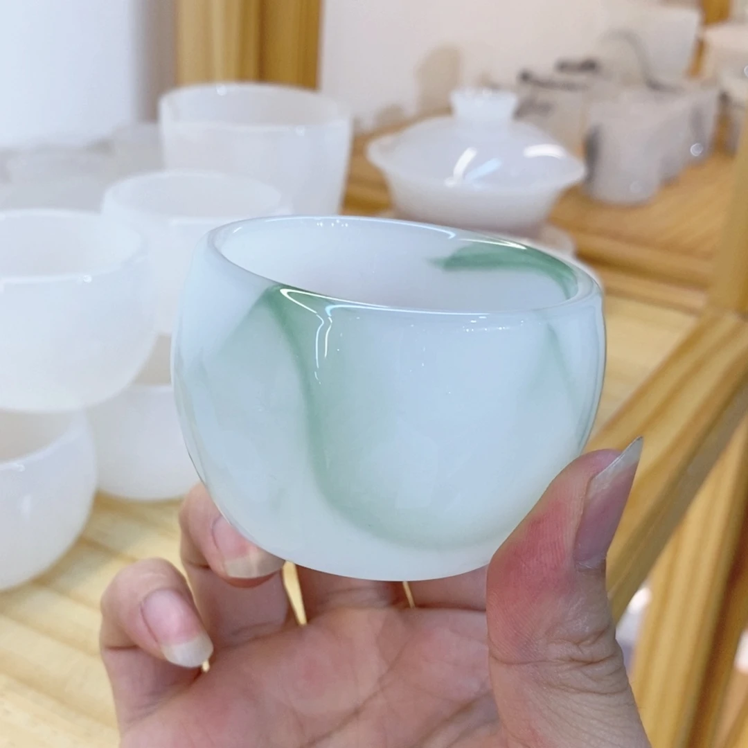 手工艺品琉璃漂绿客杯