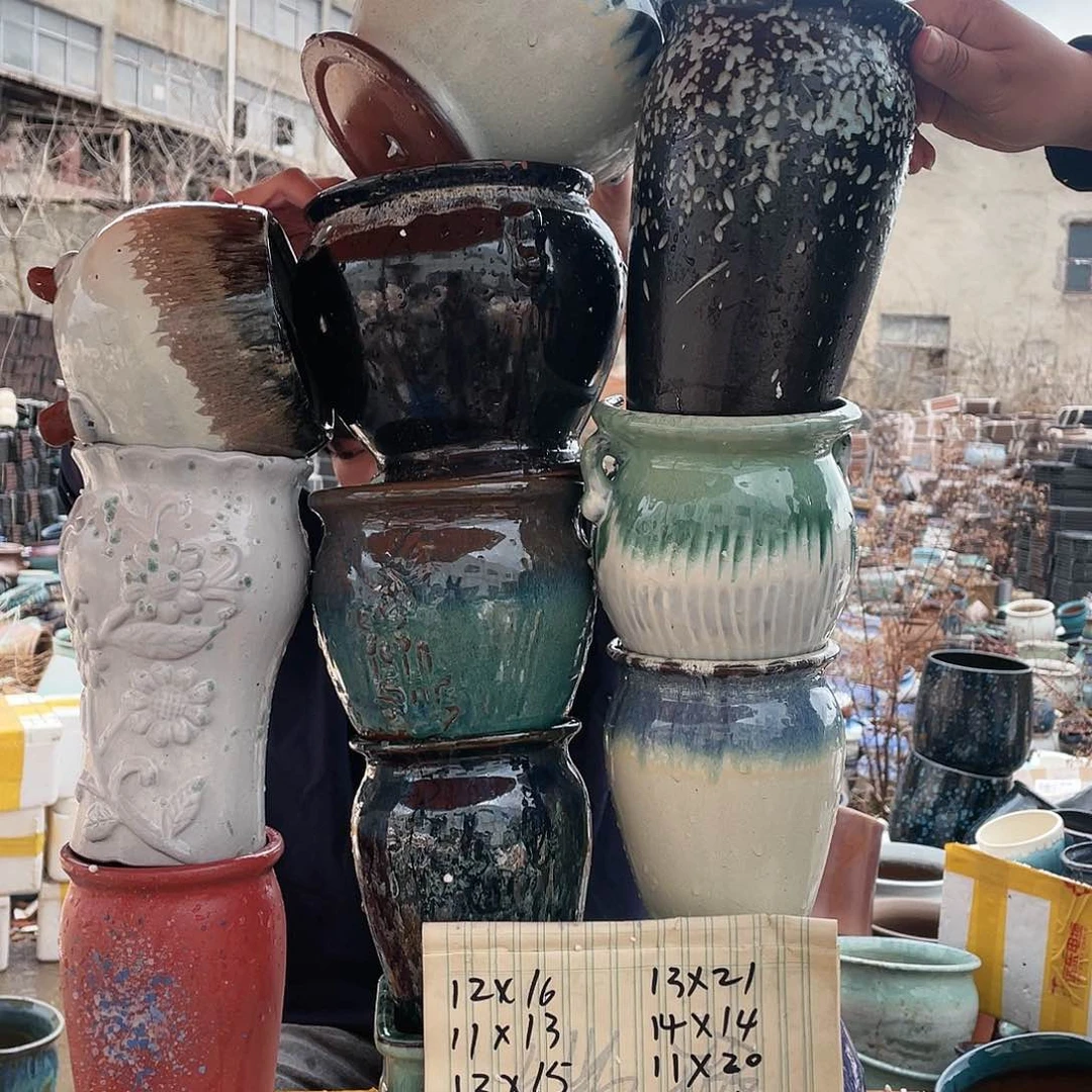 无铅玻璃宜兴紫砂花盆