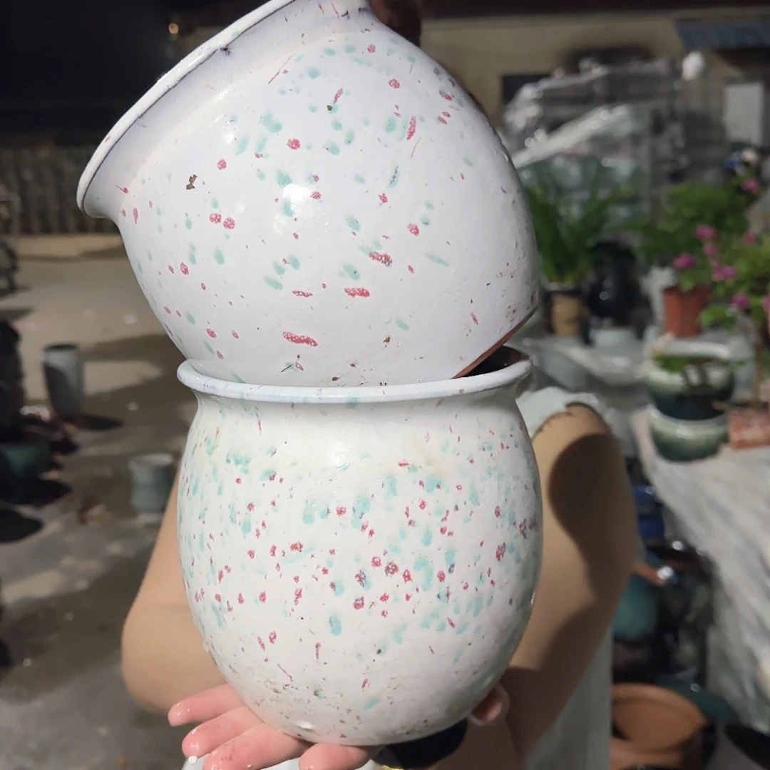 紫砂花盆高16口16