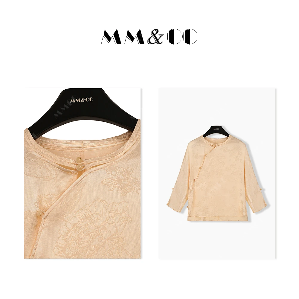 【春华】新中式精致气质简约提花衬衫F9073