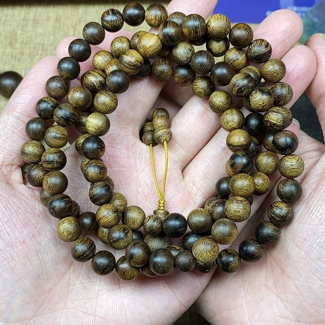 沉香手串用****1越南芽庄白棋楠108颗