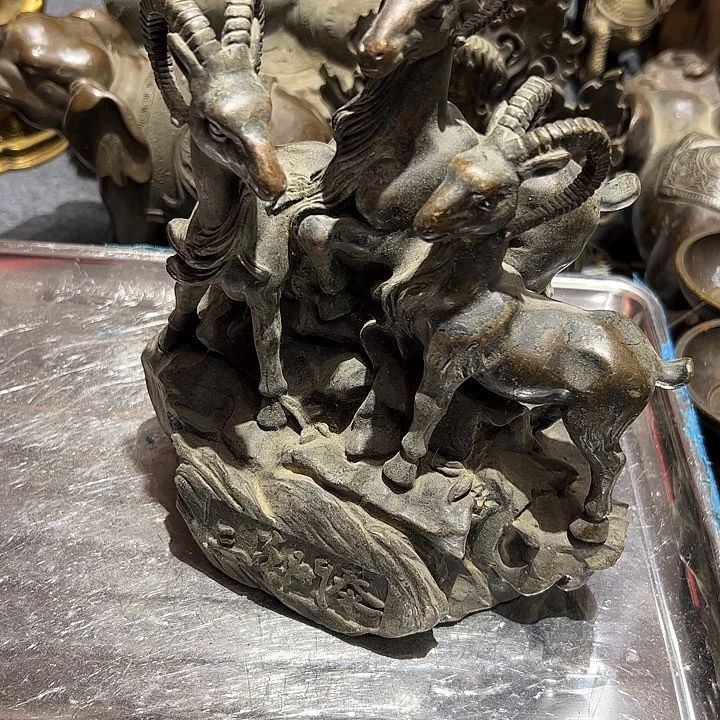 修*微瑕疵黄铜摆件工艺品
