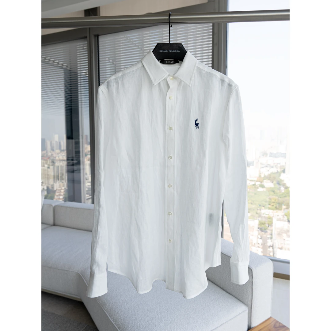 NO退NO换【FELOCCA】刺绣长袖纯色衬衣女百搭休闲开衫上衣CC2606