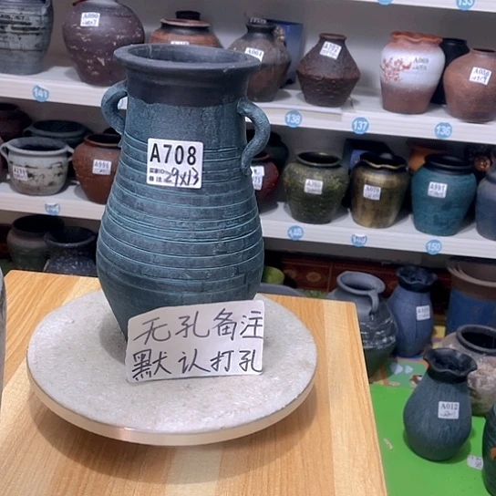 红陶手工制作工艺花盆