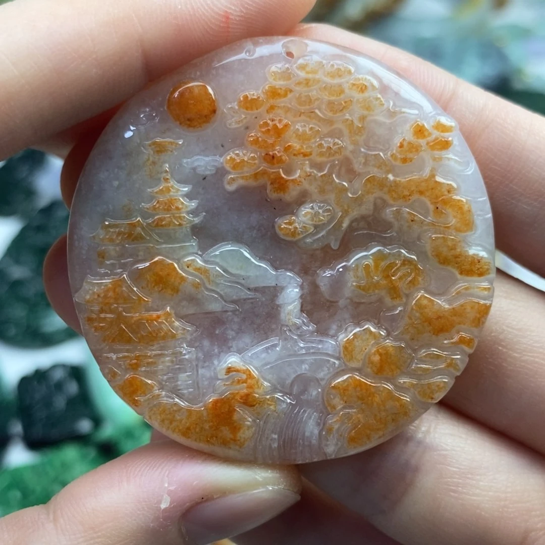 翡翠未镶嵌颈饰吊坠
