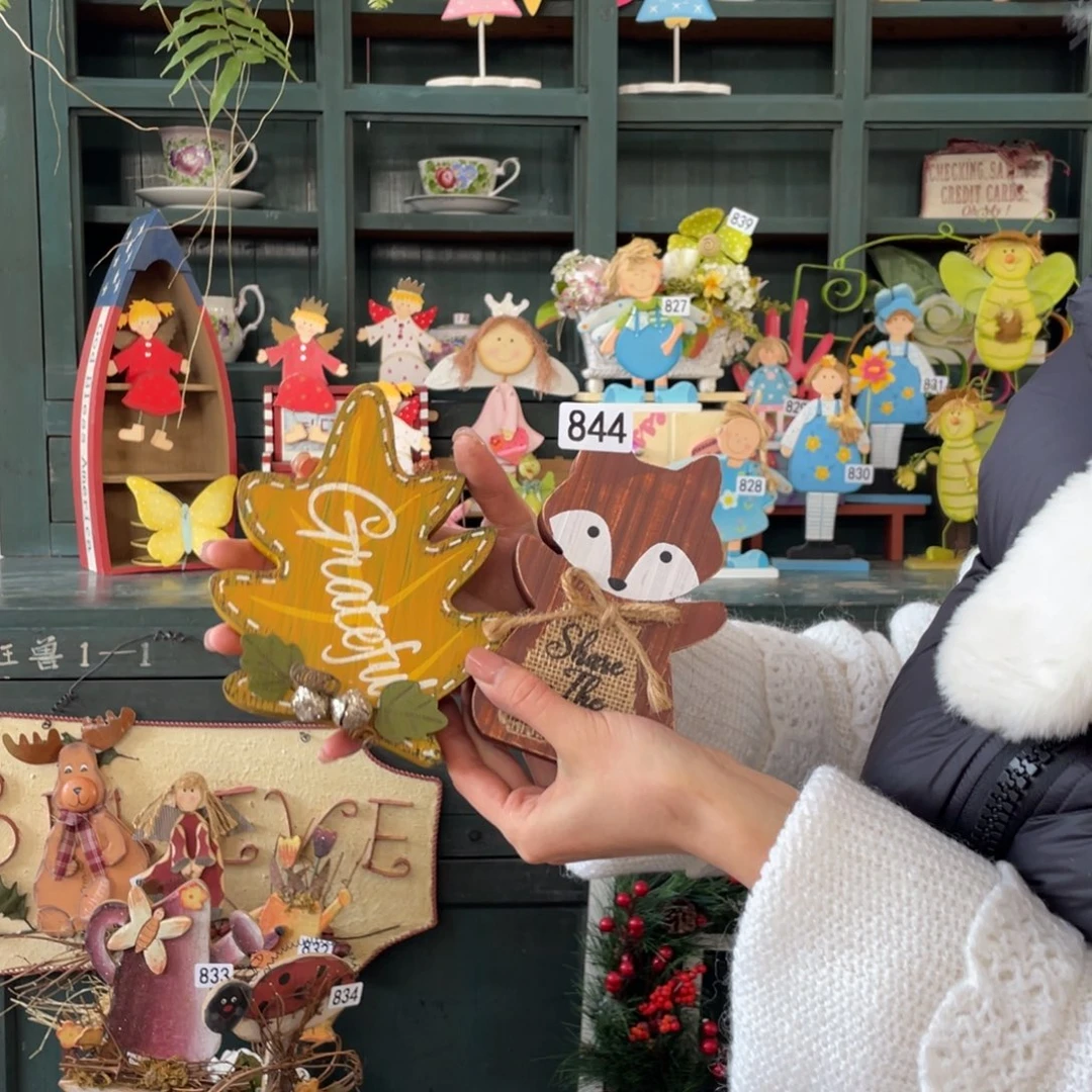 木质圣诞月福中古老货玩具默认微瑕损米