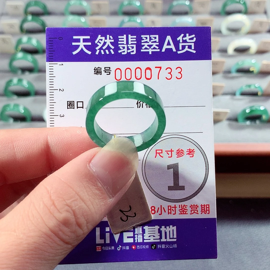 翡翠未镶嵌戒指23号
