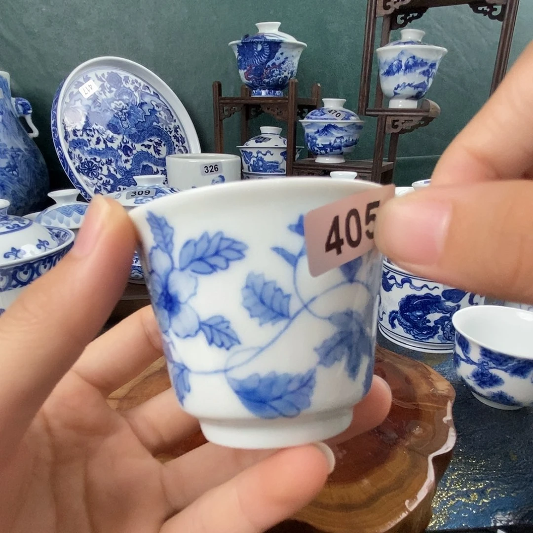 瓷片景德镇手绘青花茶器405