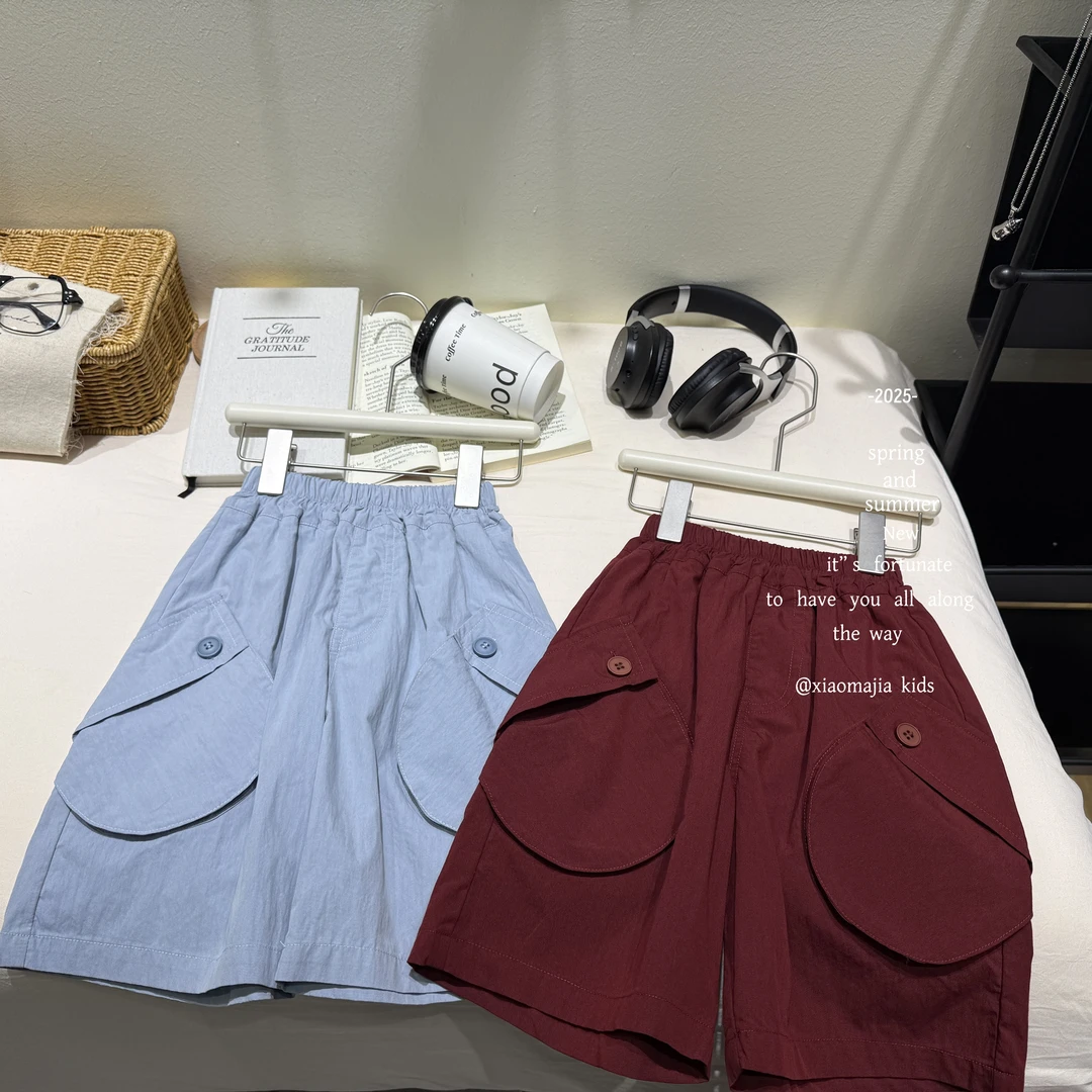 现货-儿童夏季新款休闲中裤D-5332欧若风穿搭宽松韩版裤子男女款