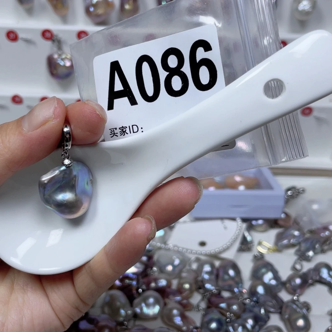 淡水珍珠巴洛克银S925镶嵌