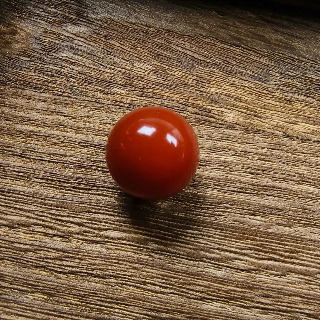 南红卡10mm圆珠一颗川料瓦西牛血红火焰纹单珠配饰