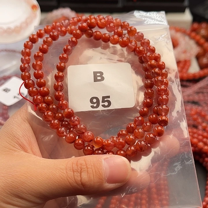 南红玛瑙未镶嵌多样性发货默认微瑕称重6mm