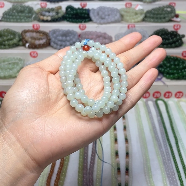 和田玉未镶嵌颈饰缘*6m m