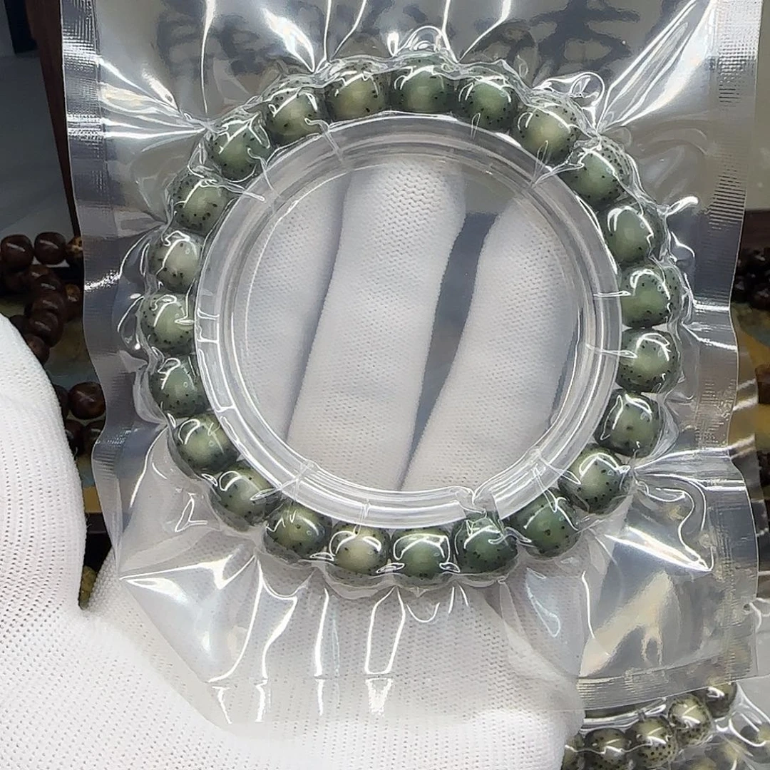 星月菩提手串o****e卡10.5糯冰绿双留白