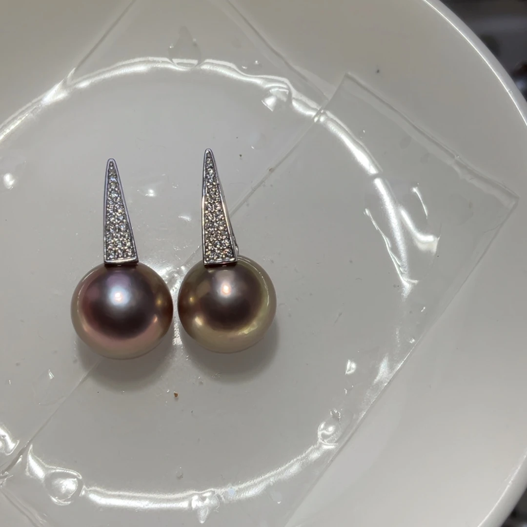 耳饰淡水珍珠银S925镶嵌