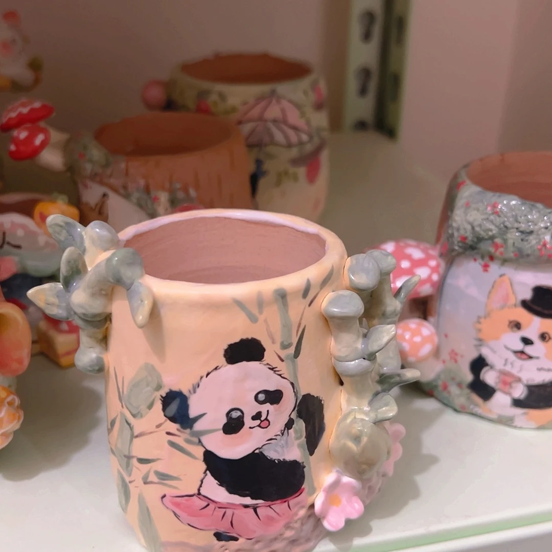 微瑕福福老梧家纯手工多肉花盆