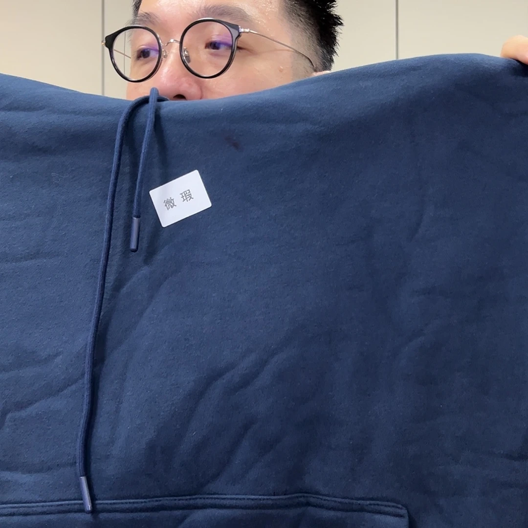 326#卫衣宝蓝色xl 微瑕不退不换