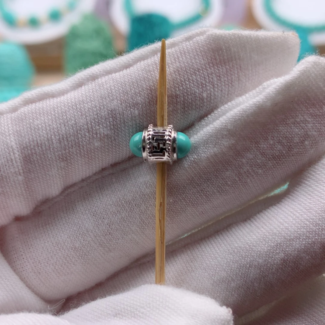 绿松石珠宝奇石银S925镶嵌