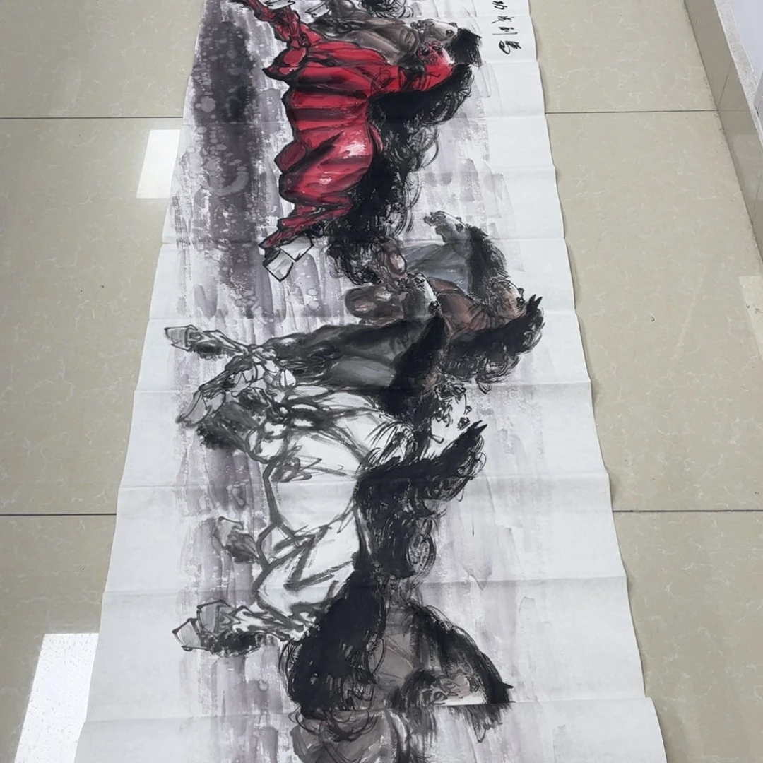 国画纯手绘无边框作品